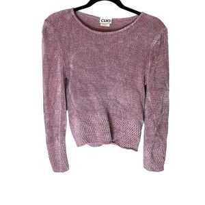 VINTAGE Clio Very Soft Pink Knitted Style Sweater USA Made
